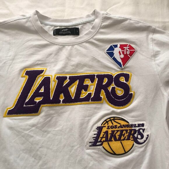 MEN PRO STANDARD LOS ANGELES LAKER T-SHIRTWhite purple Lakers jersey shirt t-s